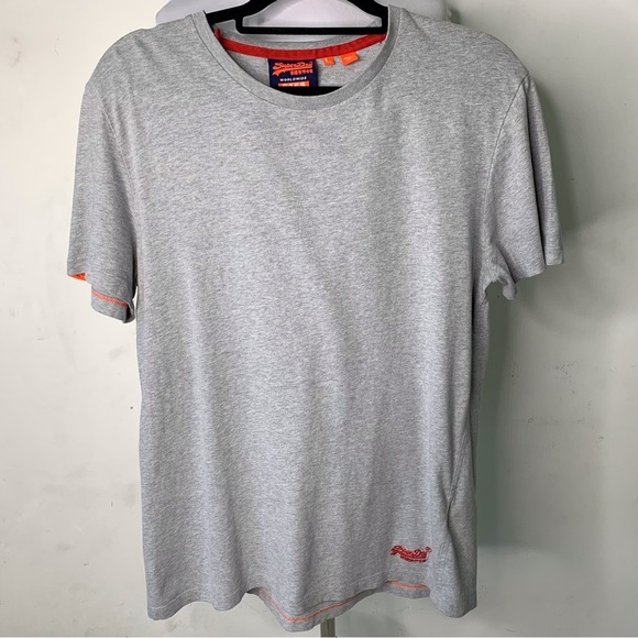 Superdry Men's Classic Grey Crewneck Short Sleeve T-Shirt Size Large - Picture 1 of 14